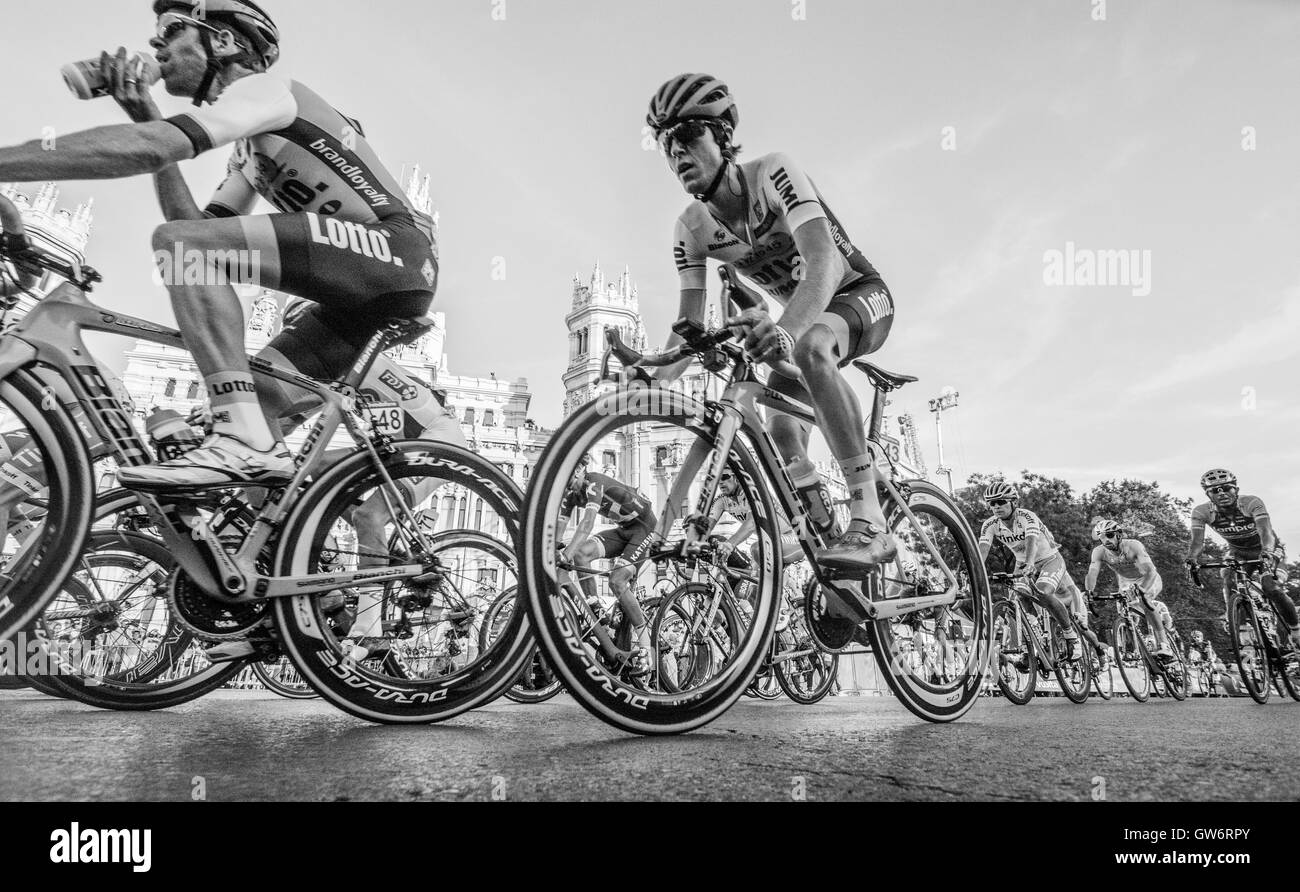 George Bennett (Lotto NL - Jumbo) corse al XXI tappa della corsa di ciclismo de 'La Vuelta a España " (Tour della Spagna). Foto Stock