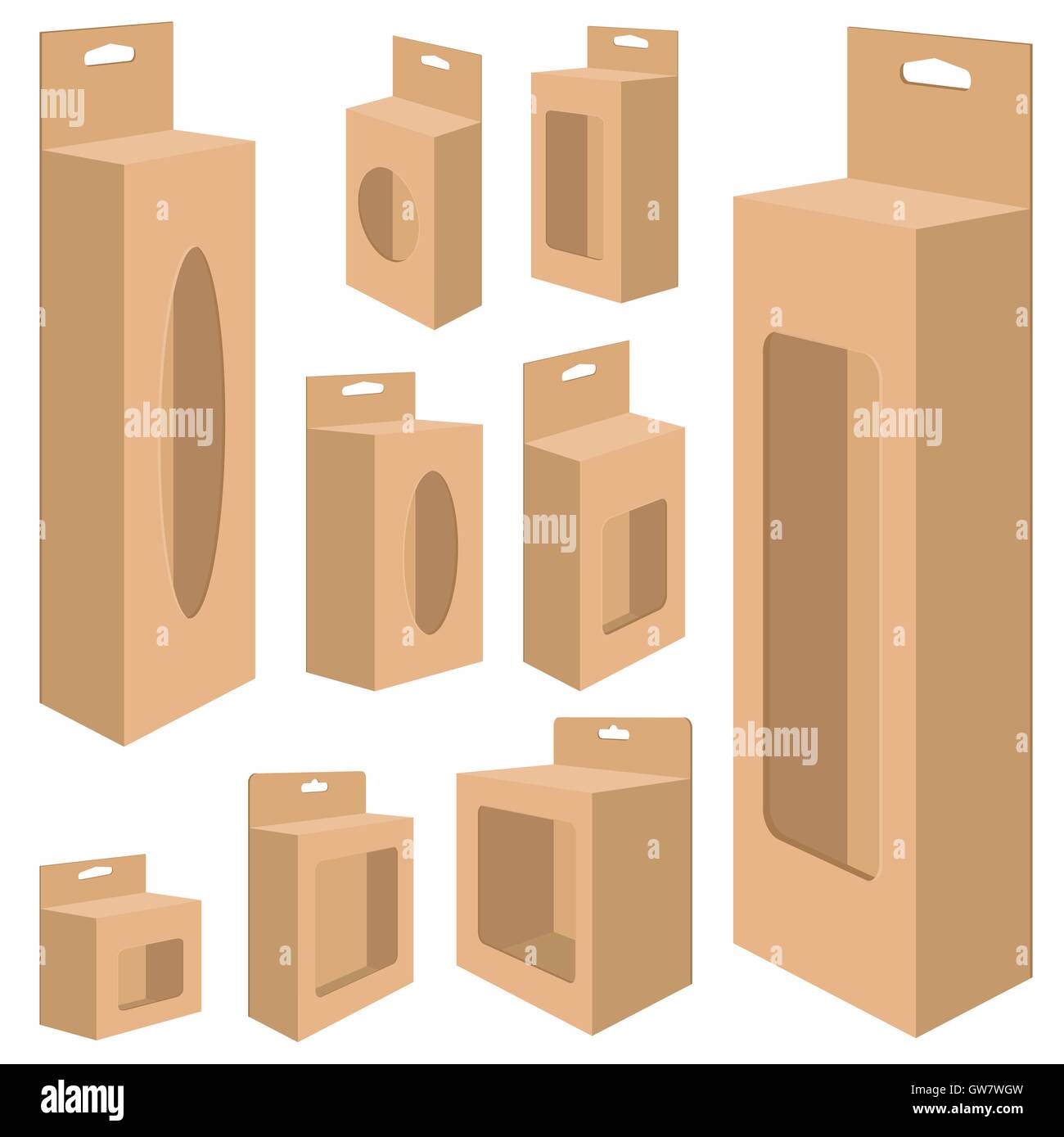 Background, casella, marrone, cartone, cargo, cartone, chiuso, raccolta, cassa, consegna, design, distribuzione, vuoto, fragile Illustrazione Vettoriale