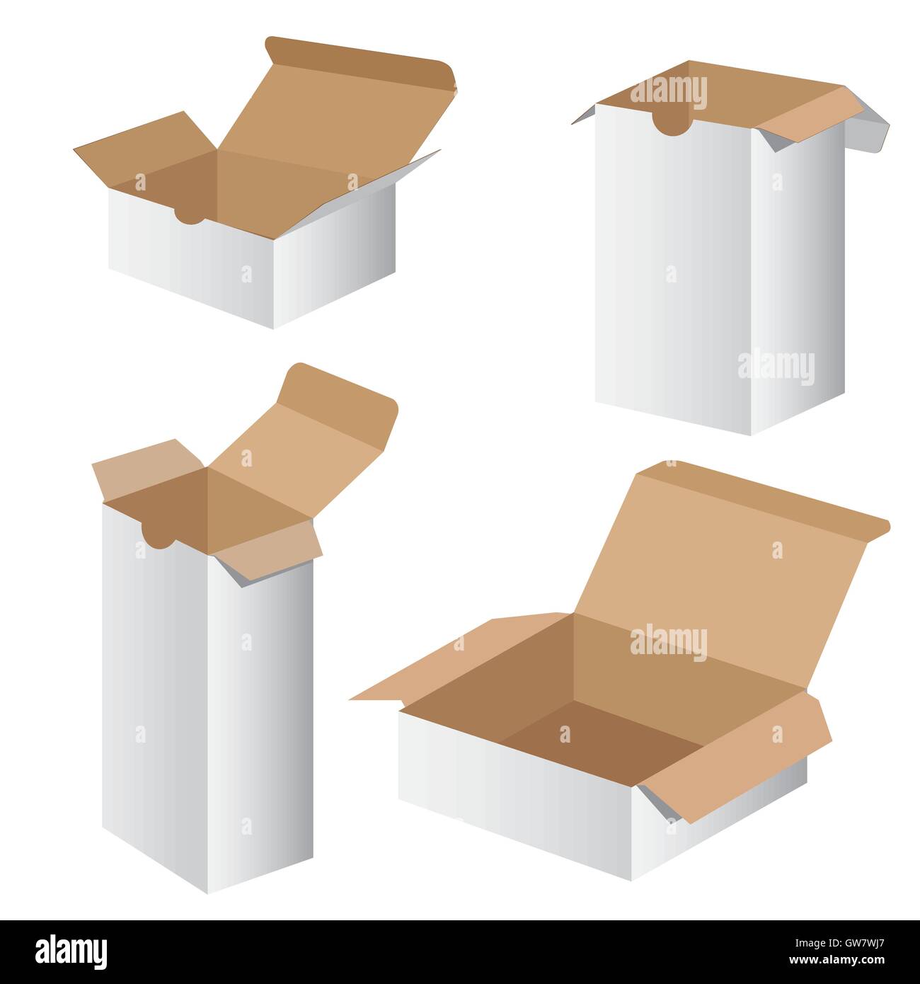 Background, casella, marrone, cartone, cargo, cartone, chiuso, raccolta, cassa, consegna, design, distribuzione, vuoto, fragile Illustrazione Vettoriale