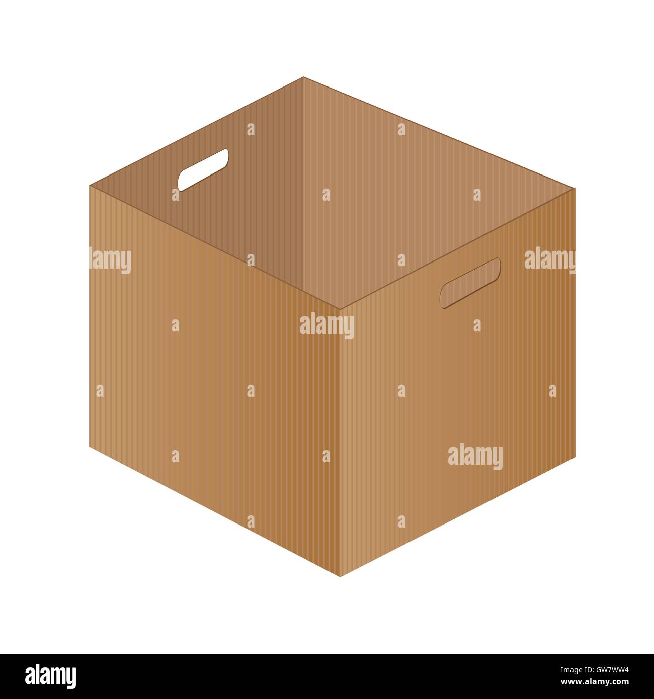 Background, casella, marrone, cartone, cargo, cartone, chiuso, raccolta, cassa, consegna, design, distribuzione, vuoto, fragile Illustrazione Vettoriale