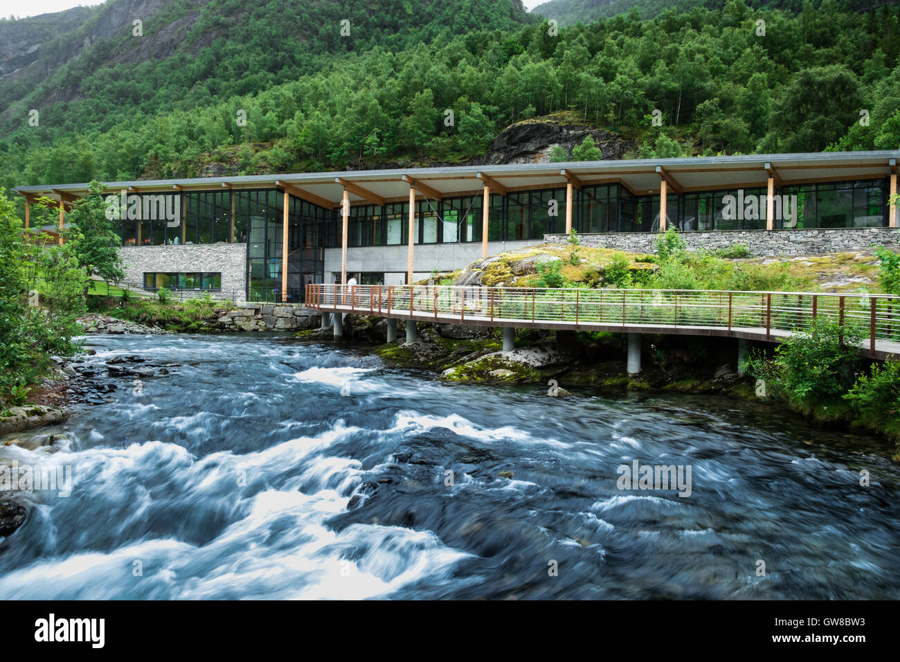Fiordo norvegese center, il museo, Geiranger fjord, Norvegia Foto Stock