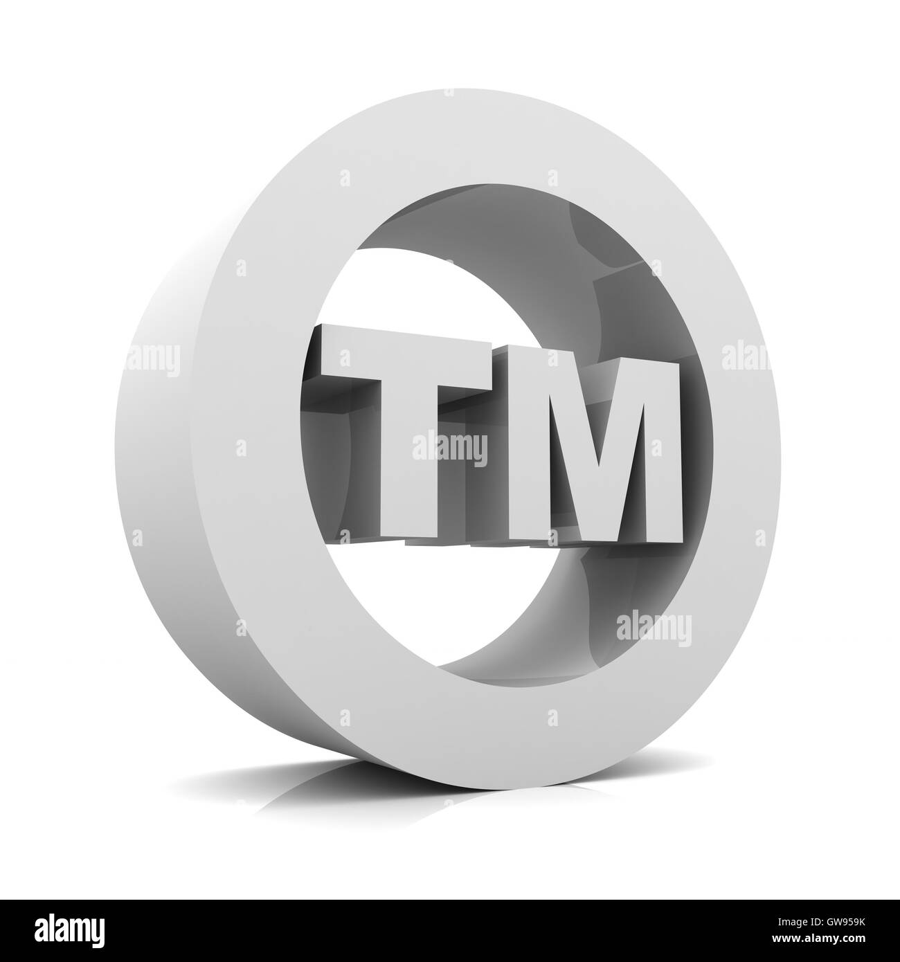Tm simbolo di marchio concetto 3d illustrazione Foto stock - Alamy