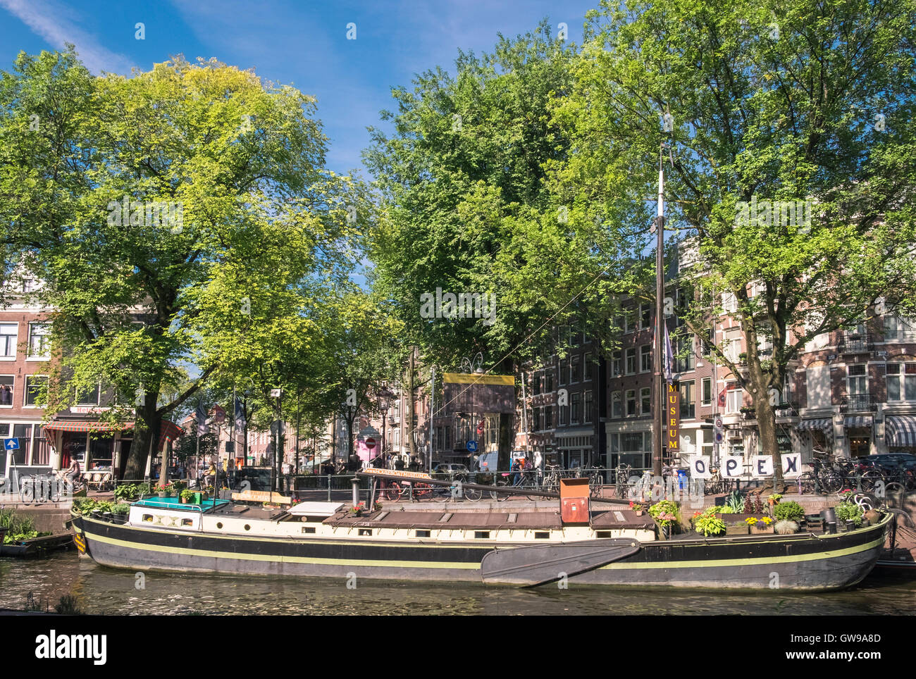 La Casa Museo, situato sul canale Prinsengracht, quartiere Jordaan, Amsterdam, Paesi Bassi Foto Stock