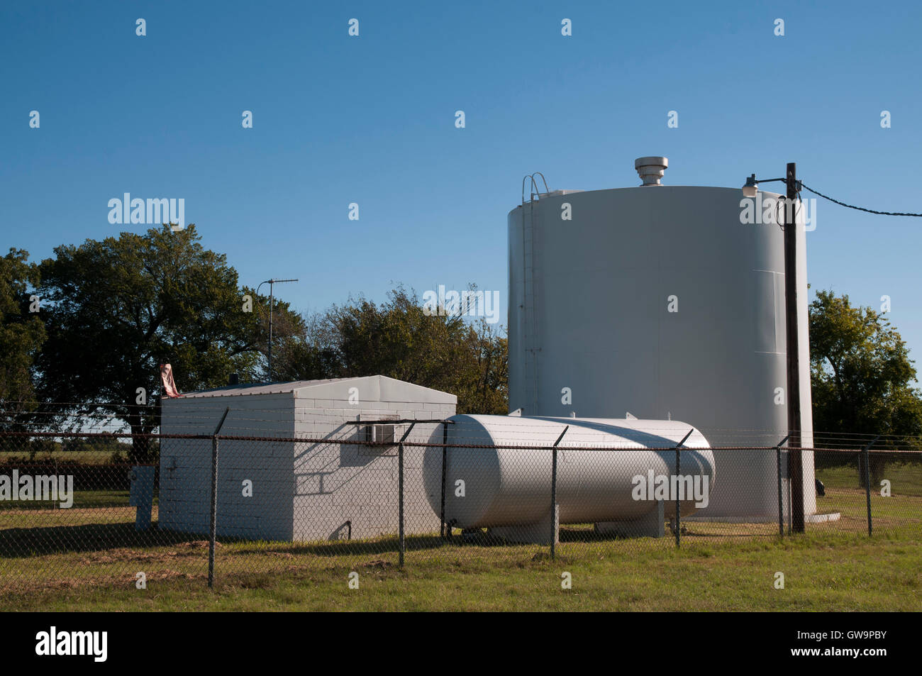 Acqua pubblica infrastruttura di sistema nelle zone rurali del nord Texas Foto Stock