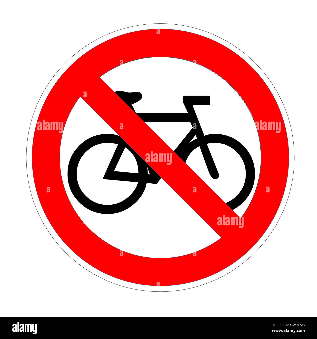 Nessun bikesign Foto Stock
