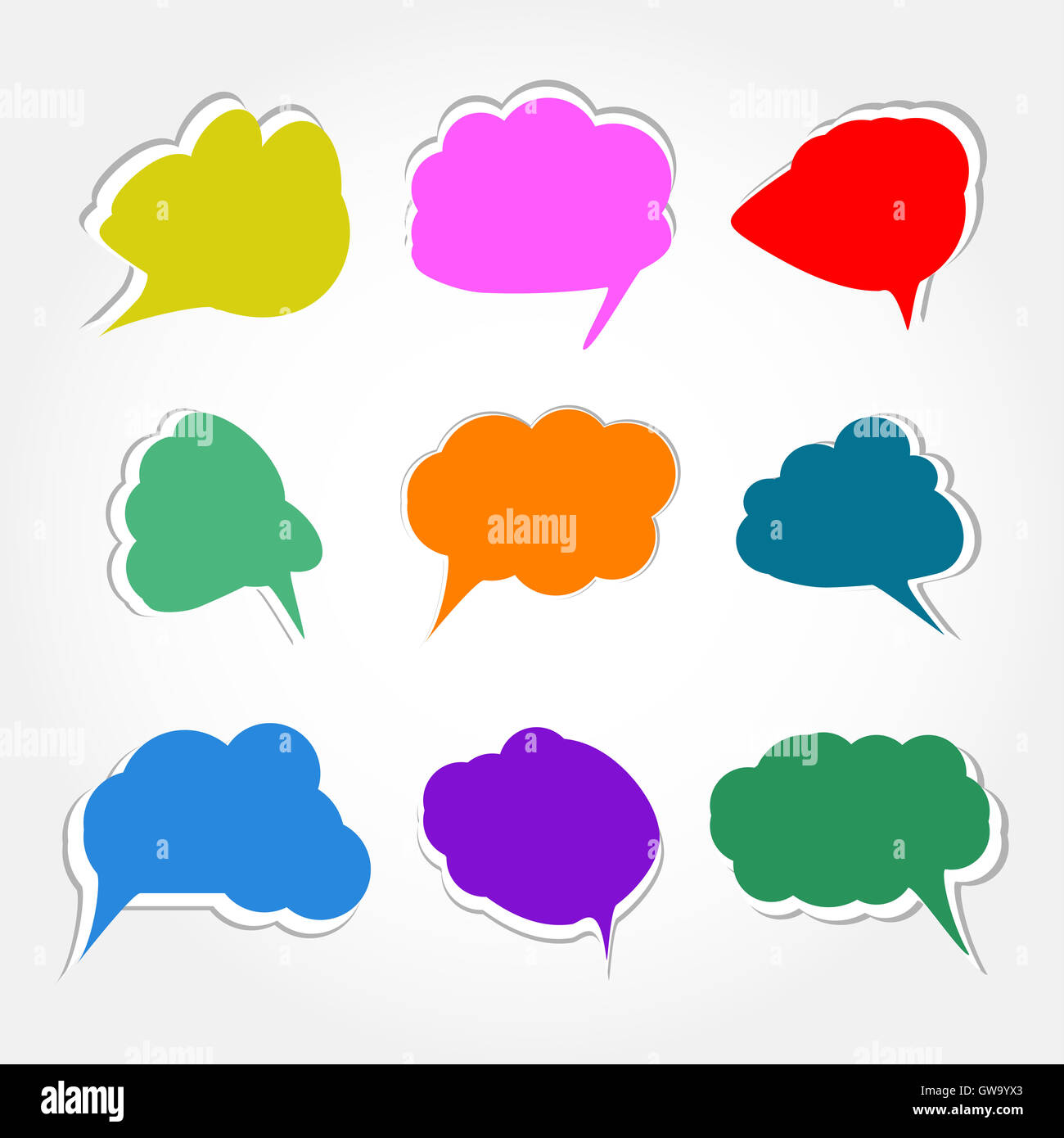 Set di icona di cloud computing concept design Foto Stock