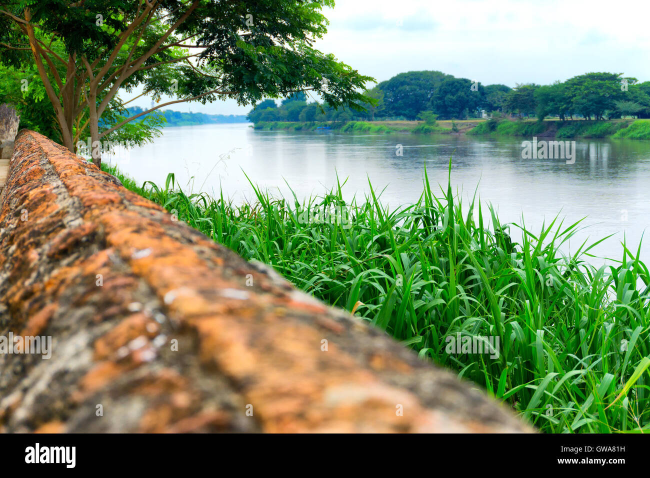 Vista del fiume Magdalena in Mompox, Colombia Foto Stock