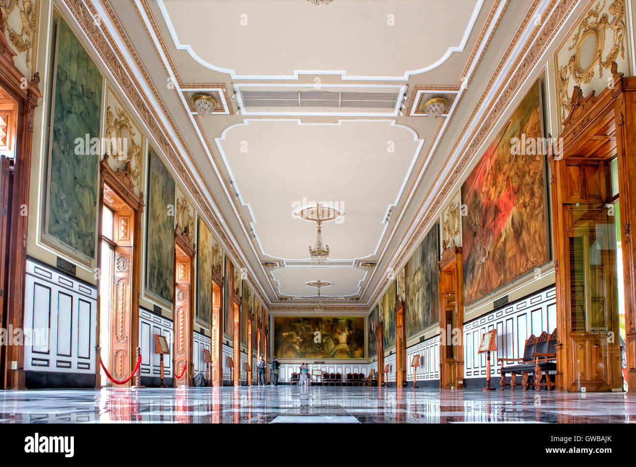 Palazzo del Governatore interno in Merida, Messico Foto Stock