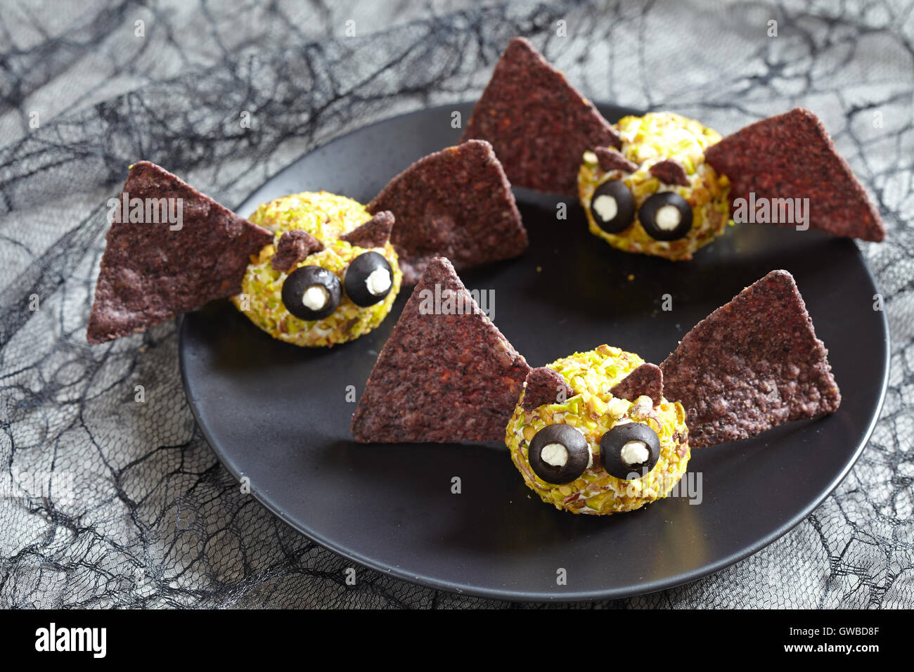 Sfera del formaggio di pipistrello Foto Stock