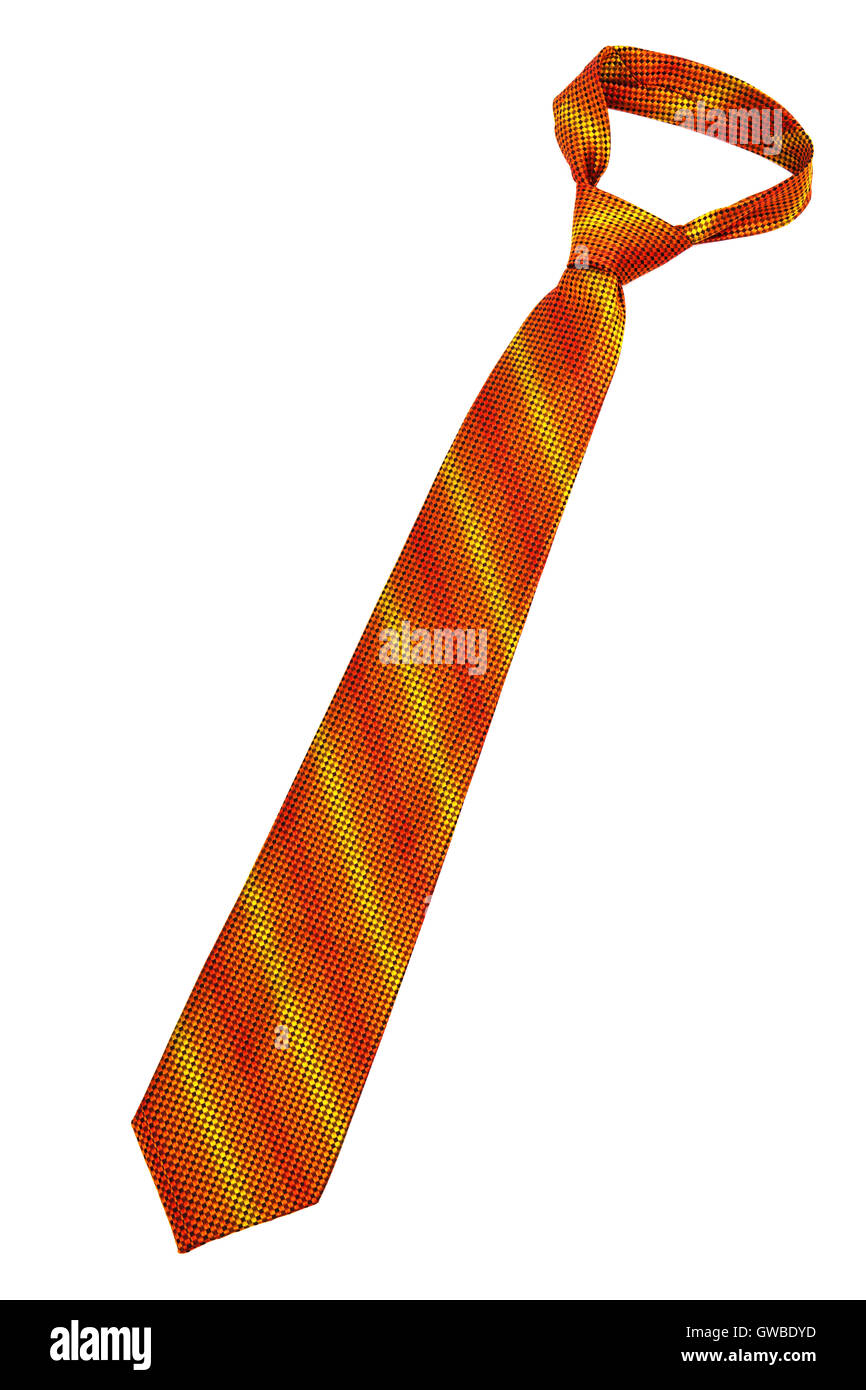 Cravatta a strisce su sfondo bianco Foto Stock