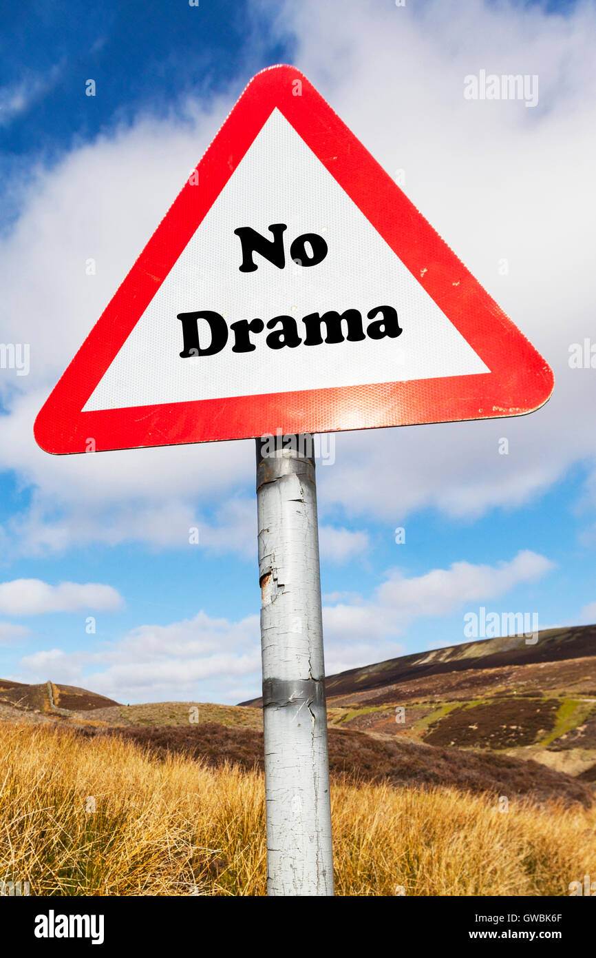 No drama Australian dicendo nessun problema nessun problema tutto è bene fatto alcun male slang calma relax segno parole scritte Foto Stock