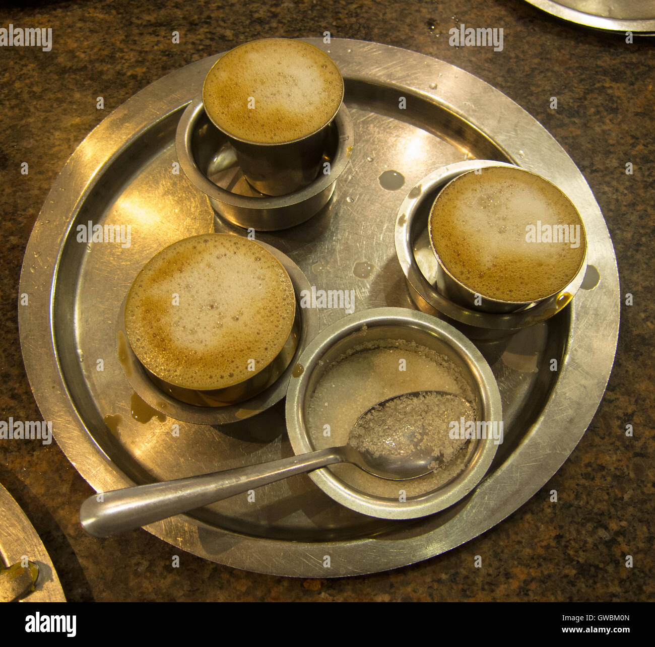 Indiano meridionale caffè filtro Foto Stock