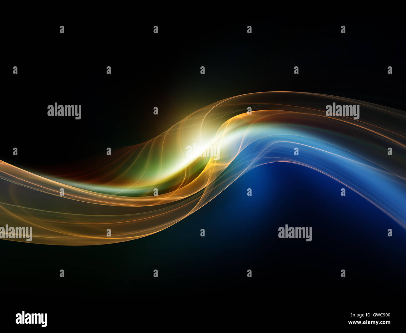 Accidentale onde di Fractal Foto Stock