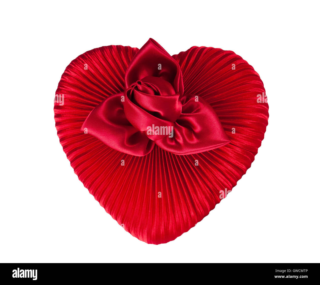 Casella rossa del cuore Foto Stock