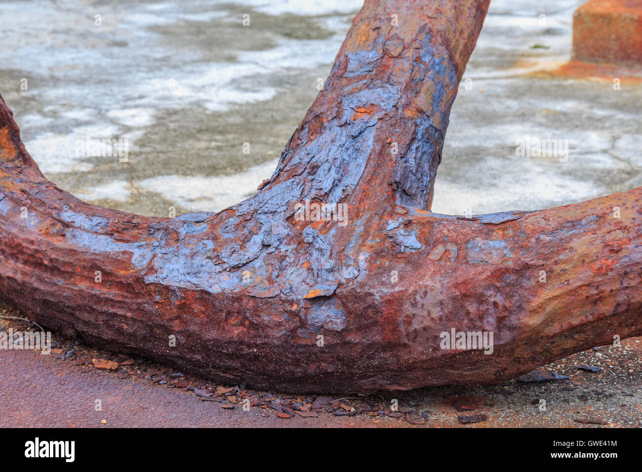 Il Rusty Anchor scadono. Foto Stock