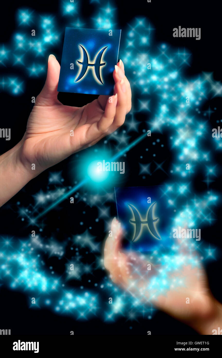 Astrologia segno dei Pesci Foto Stock