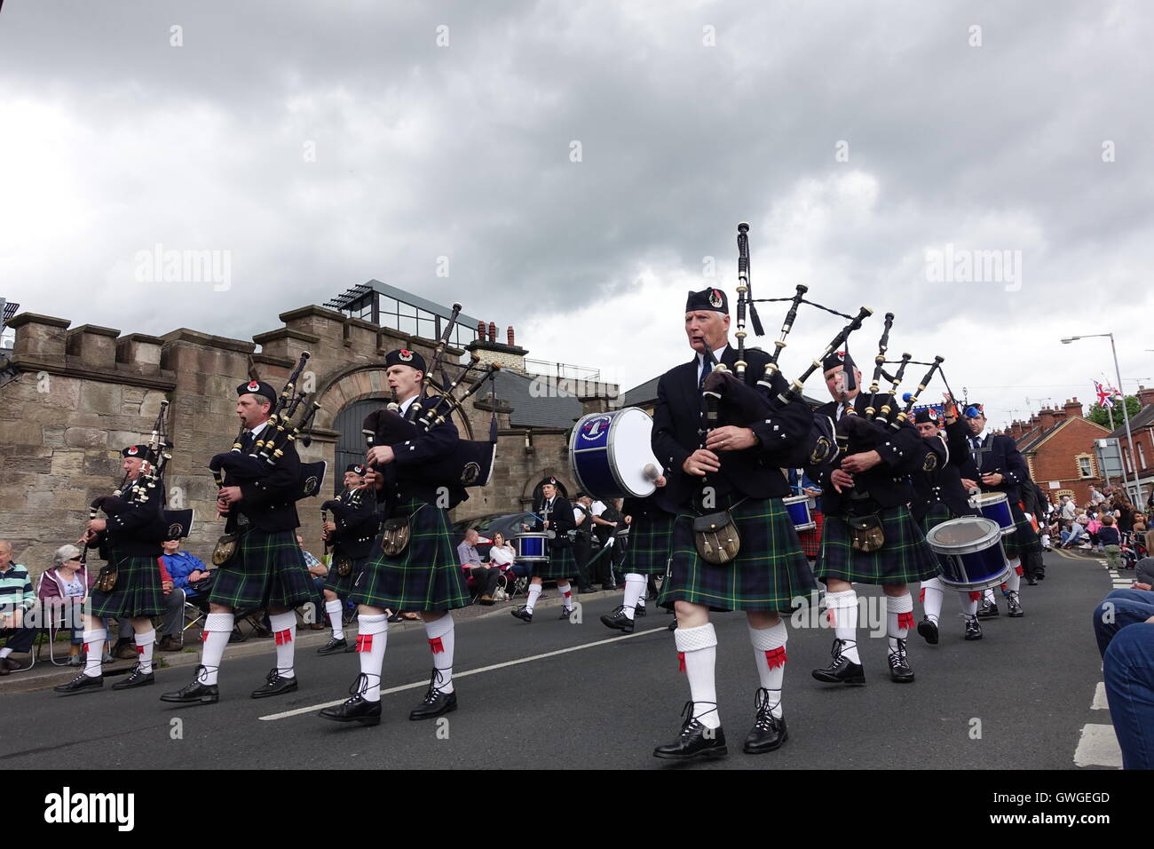 Dodicesimo sfilata dalla pettinatrice, Irlanda del Nord Foto Stock