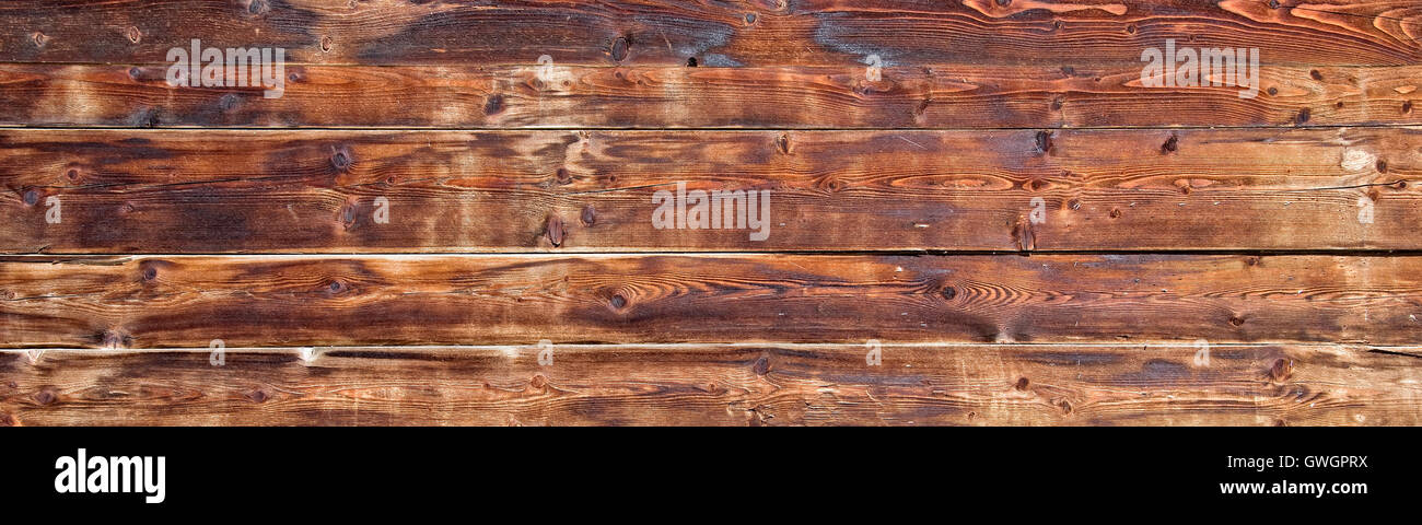 Vecchie tavole di legno testata di sfondo Foto Stock