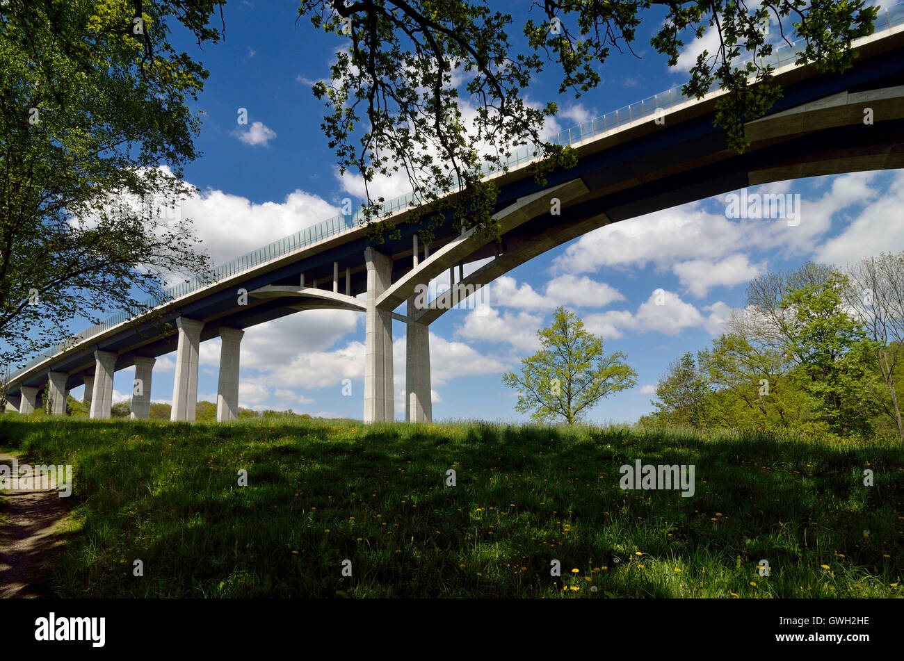 Autostrada A 17, Lockwitzgrundbruecker der A 17 bei Dresden Foto Stock