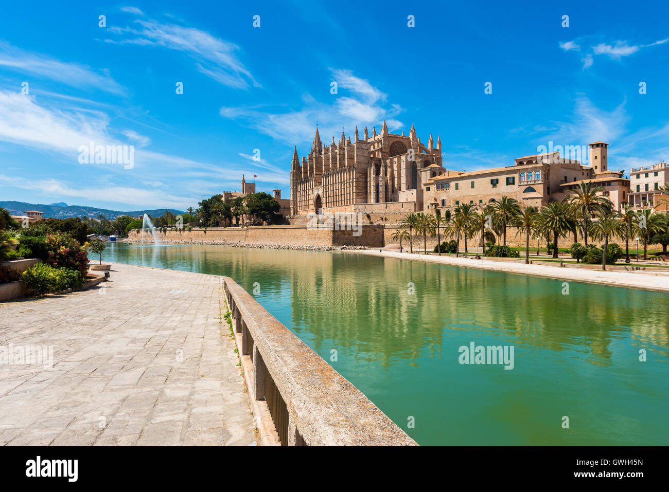 Cattedrale di Palma de Mallorca, Spagna Foto Stock