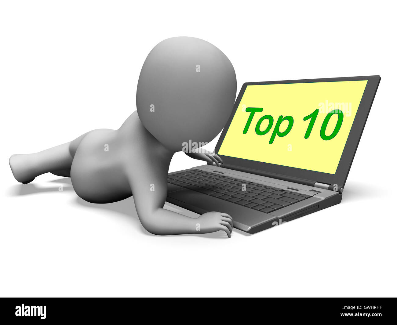 Top Ten Laptop carattere mostra migliori top ranking Foto Stock