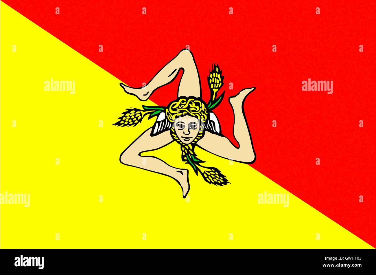 bandiera della Sicilia Foto Stock
