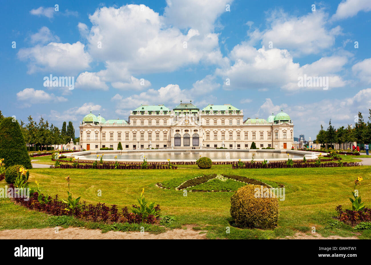 Il palazzo del Belvedere di Vienna Foto Stock