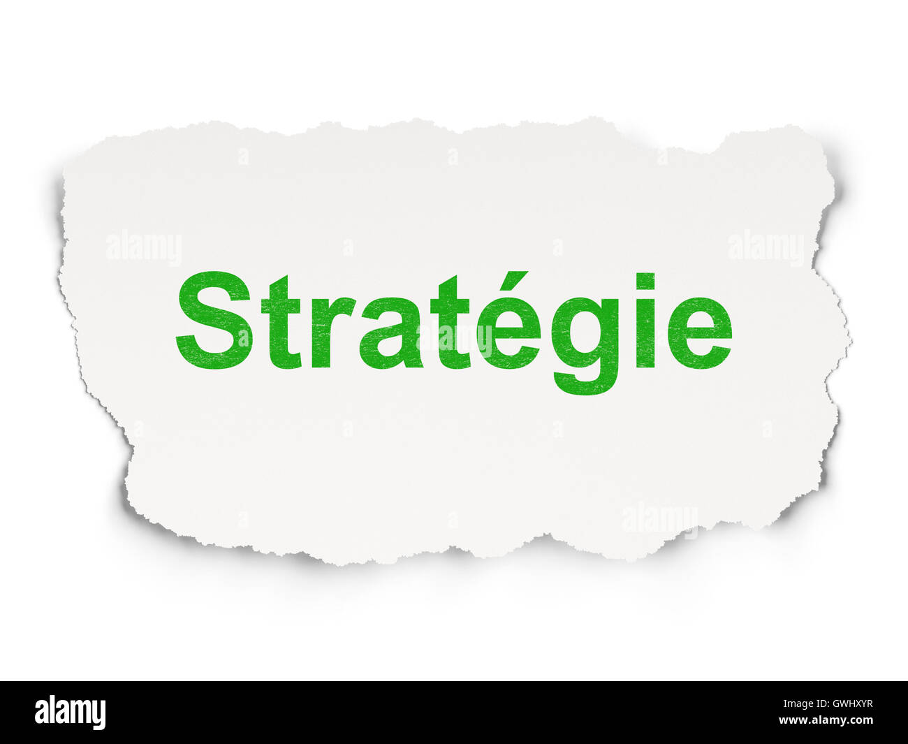 Il concetto di business: Strategie(francese) su sfondo della carta Foto Stock
