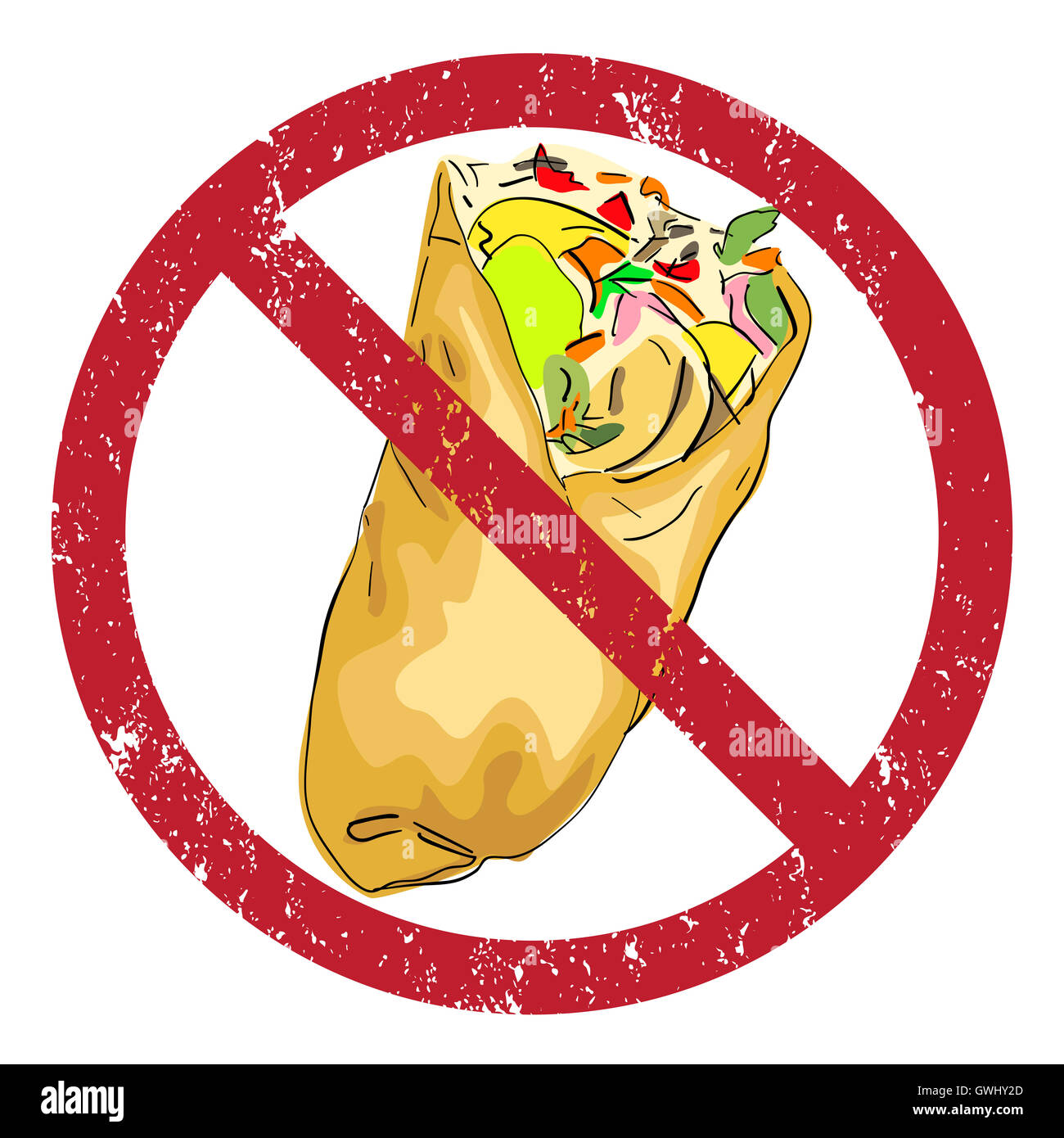 Shawarma bannato Foto Stock