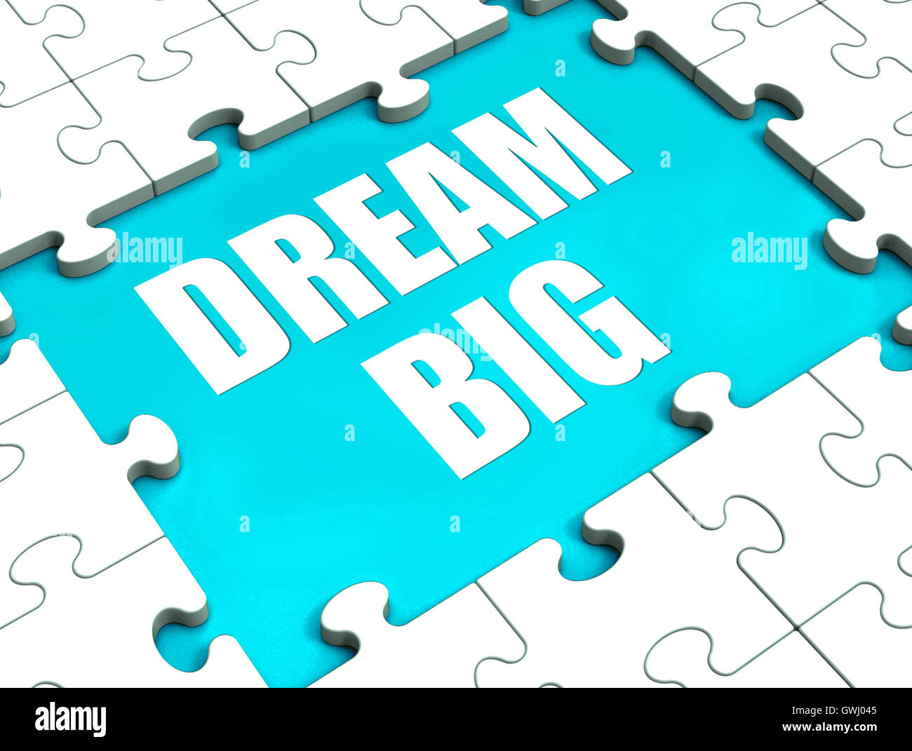 Sogno grande puzzle mostra il desiderio di speranza e di enorme ambizione Foto Stock