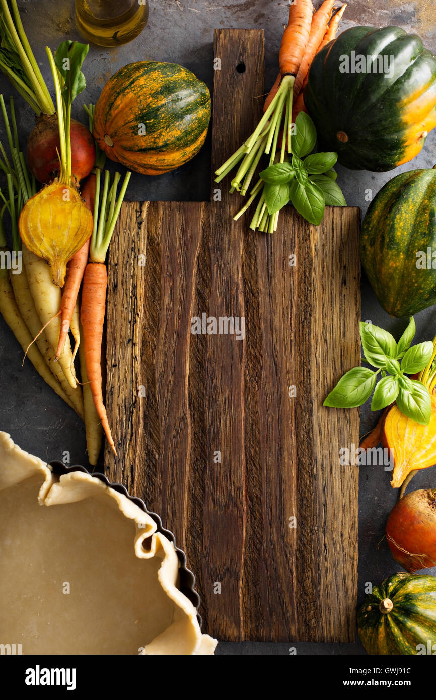 La cottura con verdure di autunno Foto Stock