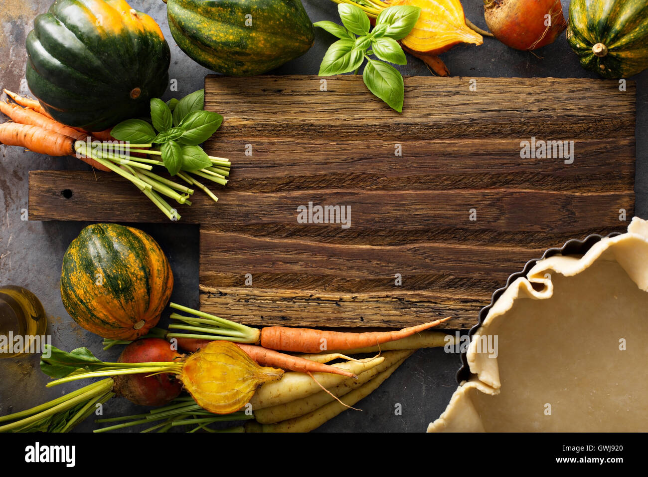 La cottura con verdure di autunno Foto Stock