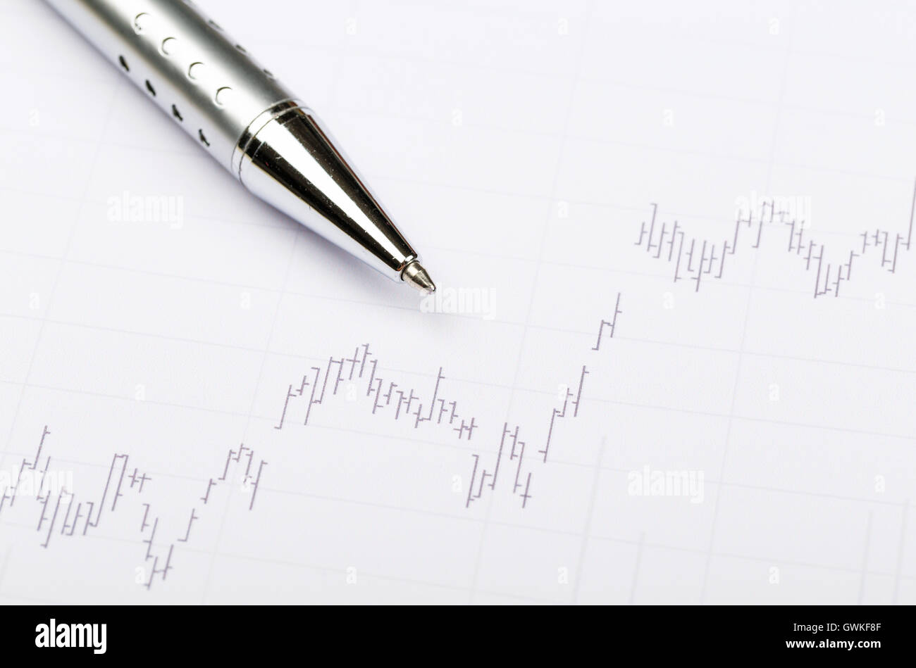 Il mercato azionario grafico Foto Stock