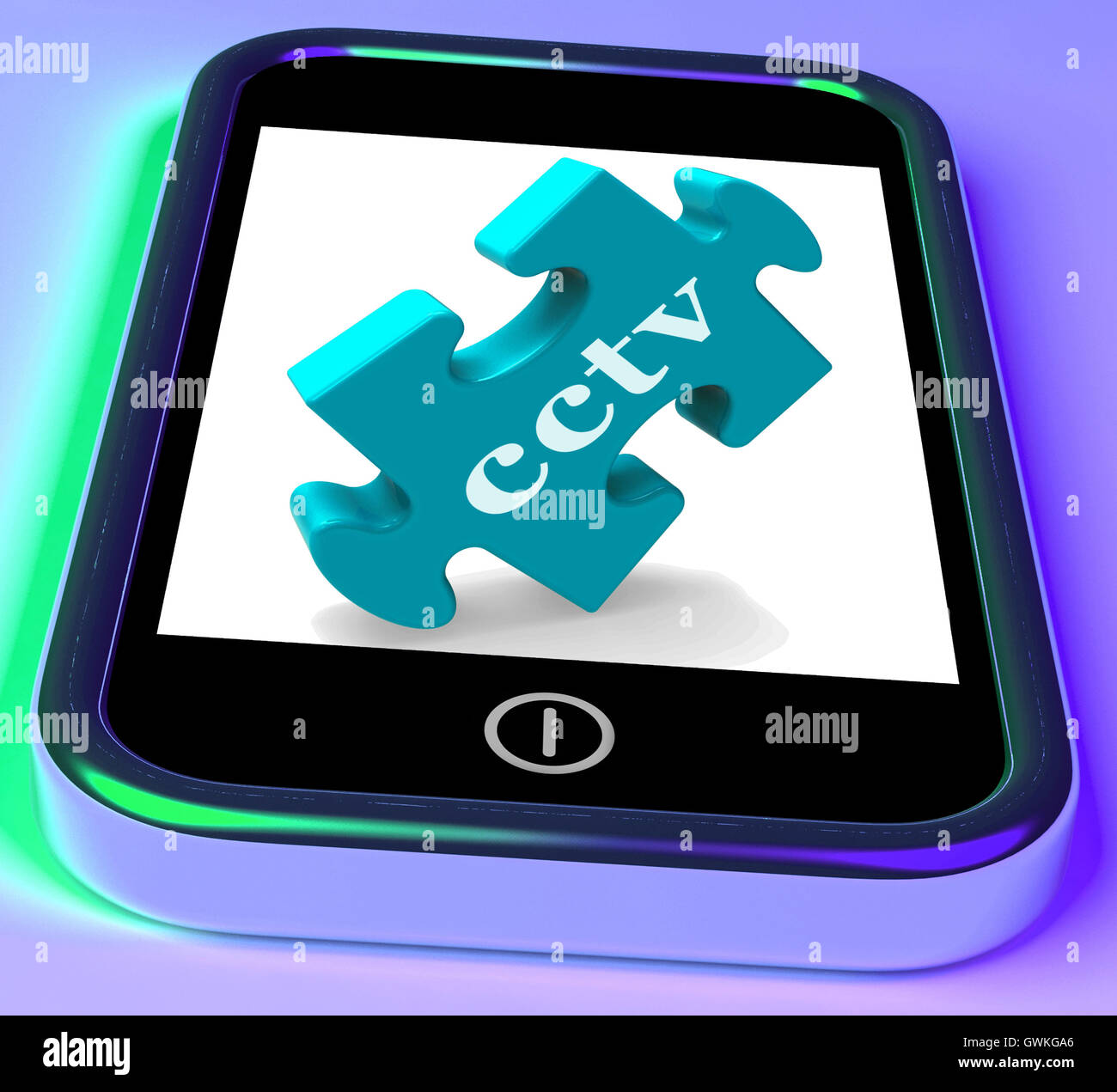 Tvcc Monitoraggio Telefono Mostra protezione mobile o Surveill Online Foto Stock