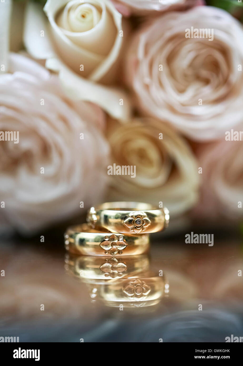 Bouquet per la sposa per il suo giorno speciale Foto Stock