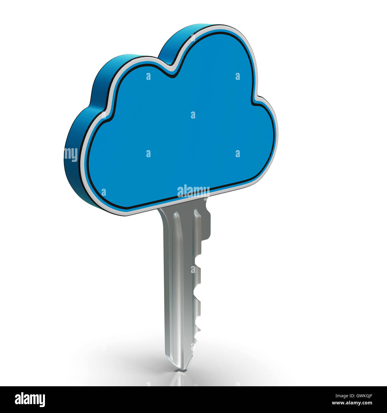 Il Cloud Computing Mostra chiave di sicurezza Internet Foto Stock
