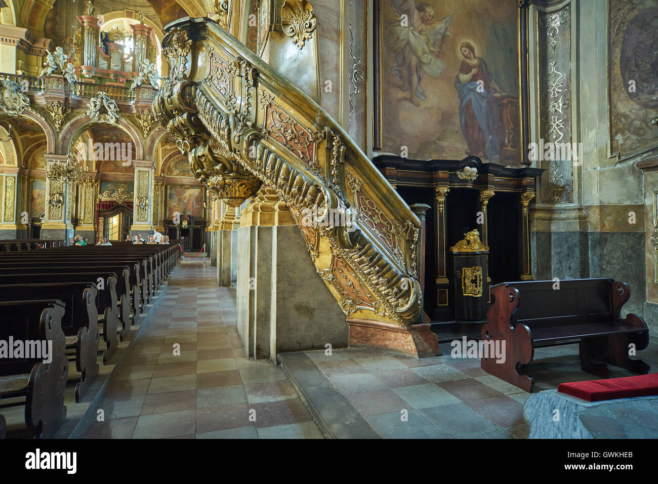 Chiesa barocca del Santissimo Nome di Gesù Wroclaw Foto Stock