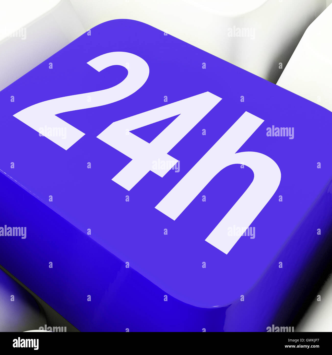 Ventiquattro ore tasto mostra aperta tutto il giorno Foto Stock