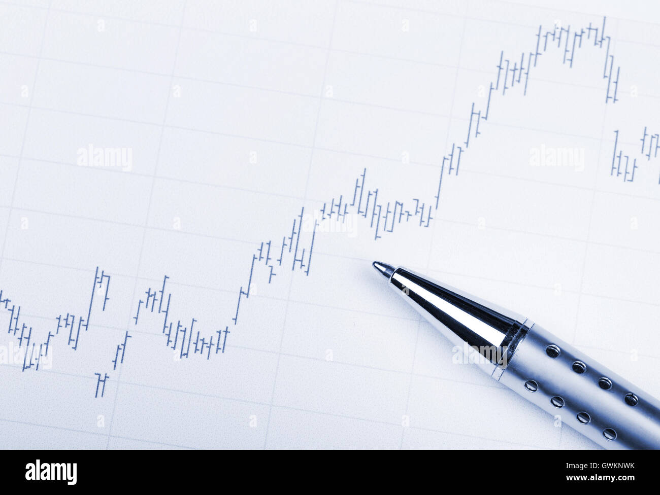 Il mercato azionario grafico Foto Stock