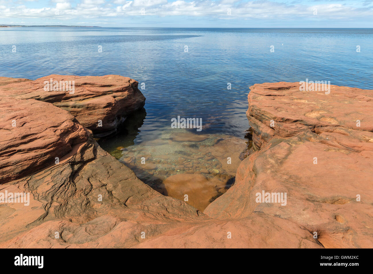 Coste e spiagge di Prince Edward Island. Golfo di Saint Lawrence. Foto Stock