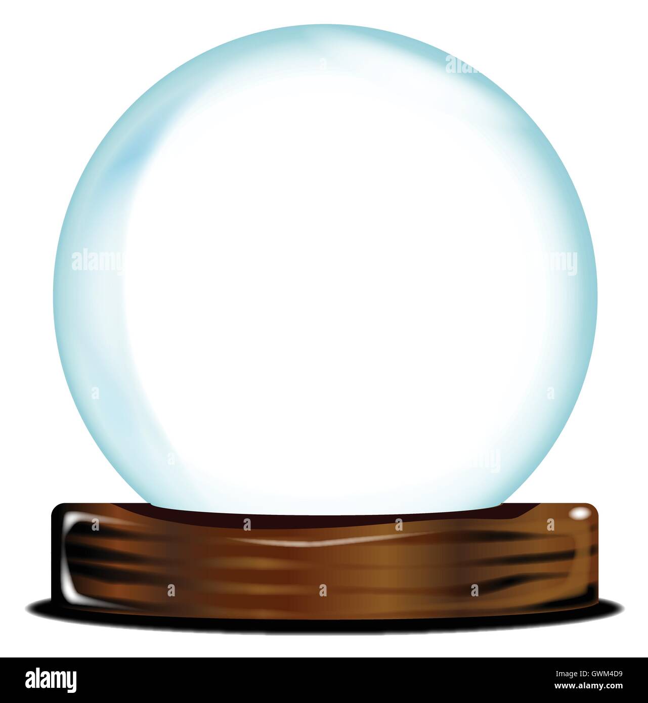 Un fustellato sfera di cristallo sopra su uno sfondo bianco Illustrazione Vettoriale