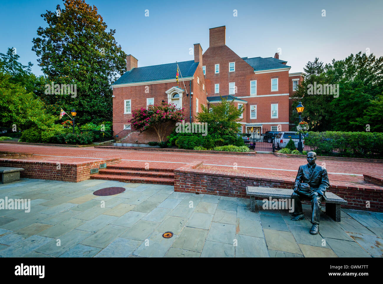 Gli avvocati Mall e la Casa del Governo, in Annapolis, Maryland. Foto Stock
