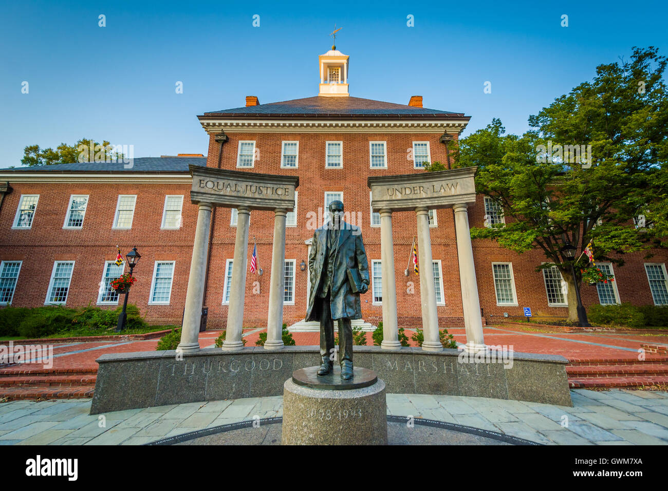 Il Thurgood Marshall Memorial, in Annapolis, Maryland. Foto Stock