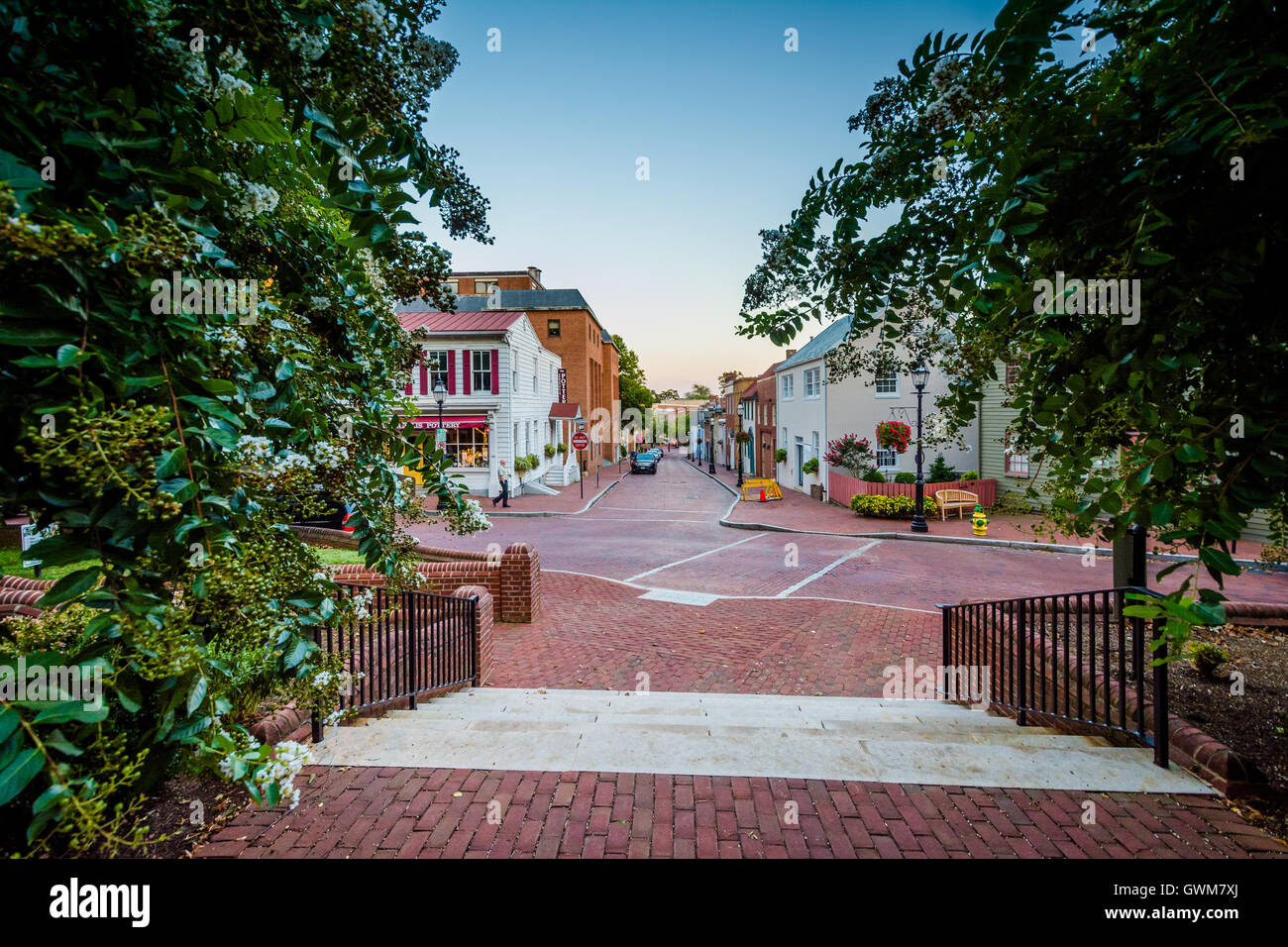 La passerella e membro cerchio, in Annapolis, Maryland. Foto Stock