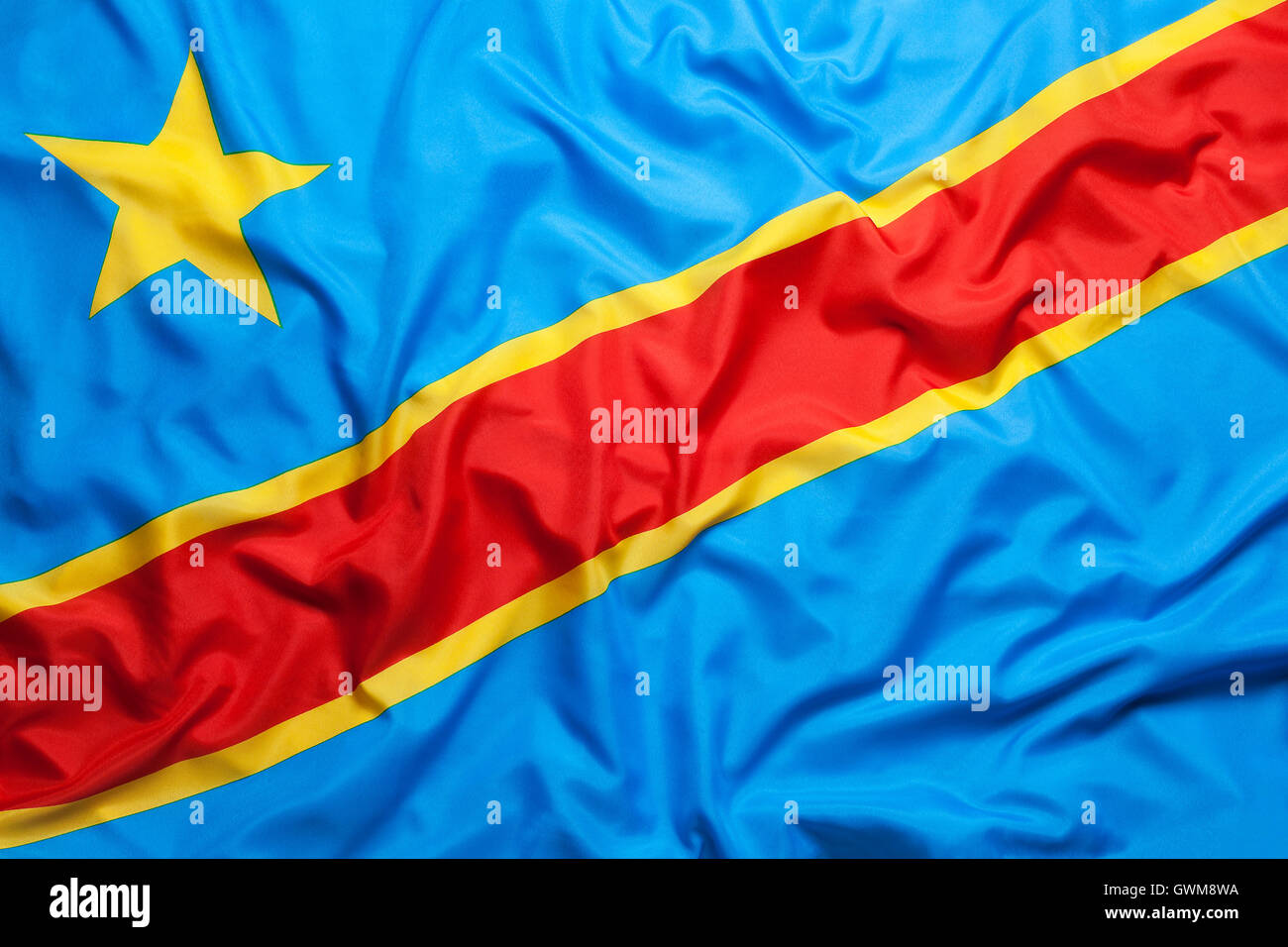 Flag di tessili del Congo per uno sfondo Foto Stock