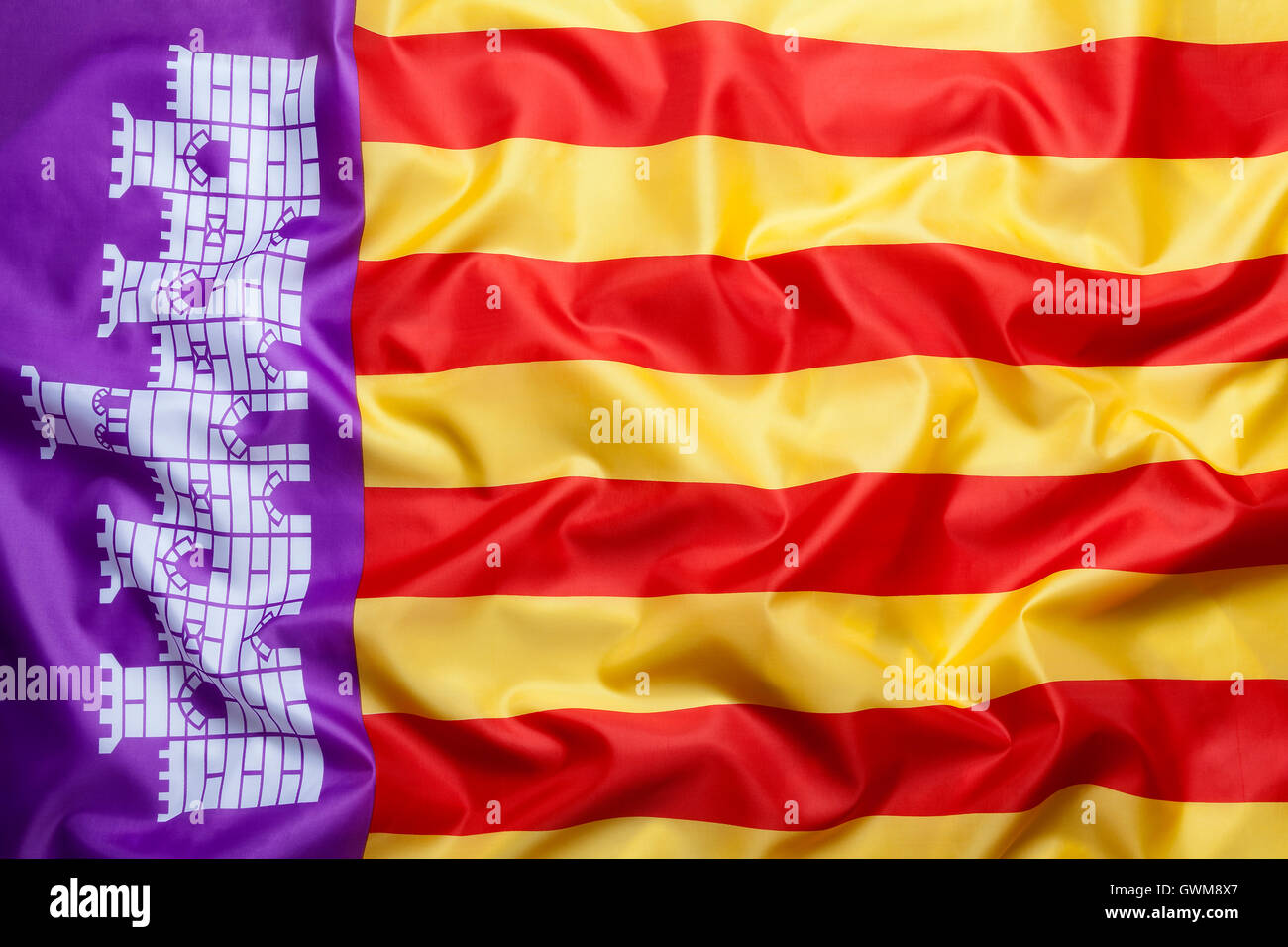 Flag di tessili di Maiorca per uno sfondo Foto Stock
