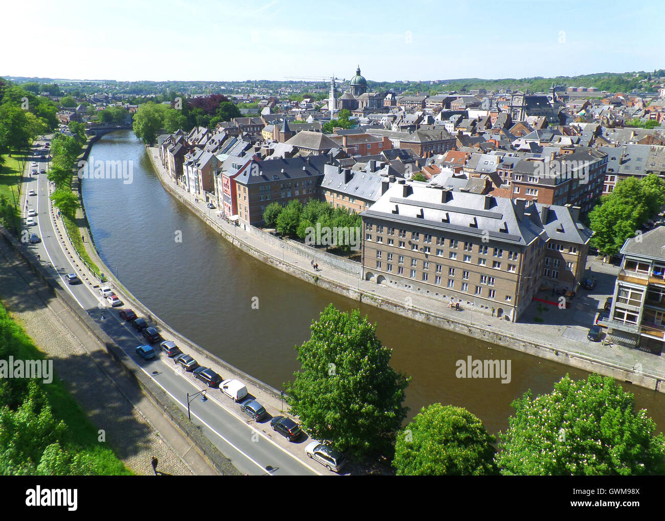 Bella Vista Della Citta Di Namur Visto Dalla Cittadella Di Namur Belgio Foto Stock Alamy