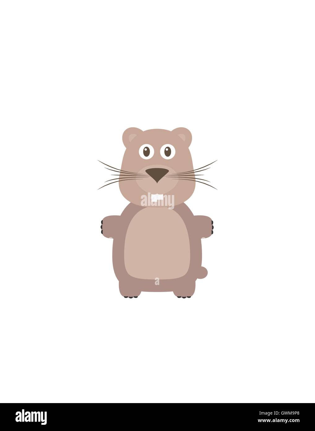 Divertente personaggio hampster Illustrazione Vettoriale