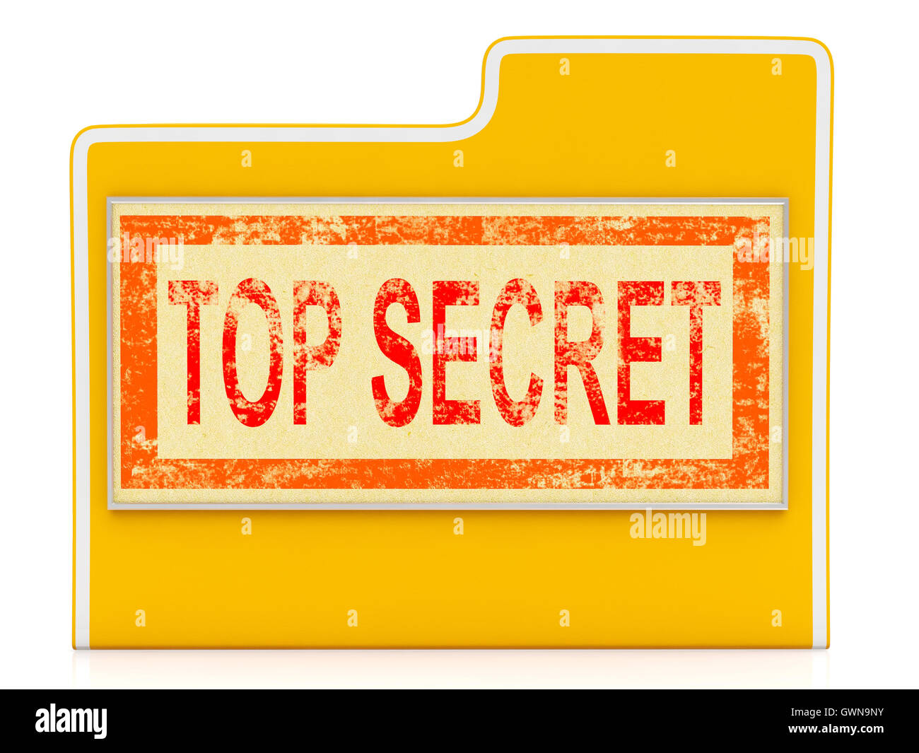 Top Secret File Mostra cartella riservate o file Foto Stock