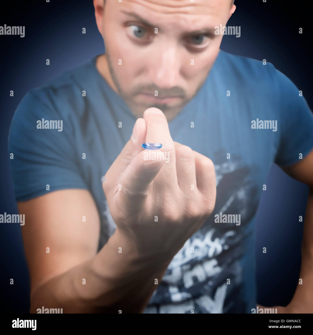 lenti a contatto Foto Stock